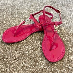 Cole Haan Ally T-strap Slingback Sandals Raspberry Size 6.5